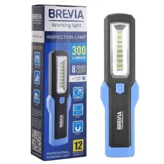 Лампа інспекційна LED 8SMD + 1W 300lm 3xAA BREVIA 11310