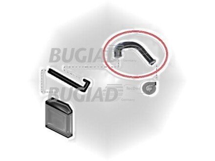 Патрубок интеркулера Opel Astra H 1.3CDTi 05-10 BUGIAD 85608