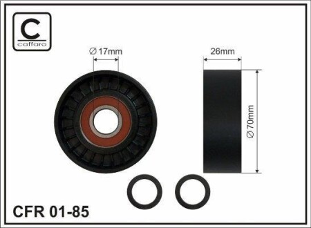 70x17x26 Ролик паска приводного Bmw E46/60/65/66 Diesel CAFFARO 01-85