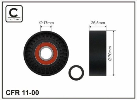 70x17x26,5 Ролик паска приводного OM611/612 CAFFARO 11-00