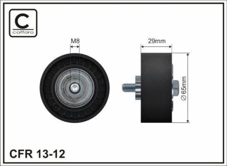 65x8x29 Ролик паска приводного Alfa Romeo 147,156 Fiat Bravo II,Punto,Stilo 1.8-3.2 94- CAFFARO 13-12