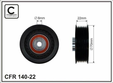 70X8X22.5 Ролик паска приводного DB124/201 M102 CAFFARO 140-22