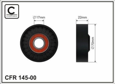 70x17x22 Ролик паска приводного Rover 75 99- CAFFARO 145-00