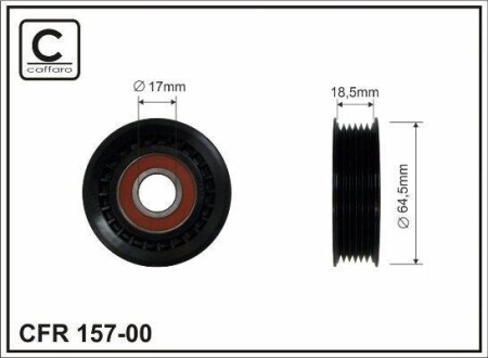 64x17x19 Ролик паска приводного DB A-Klass/VANO 1.6/1.7DCI/1.9/2.0/2.0CDI/2.1 CAFFARO 157-00