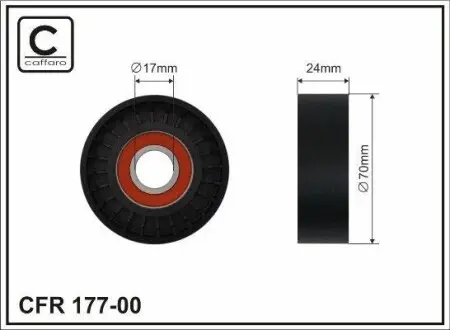Ролик приводного ремня Ford Focus II/C-MAX 1.8TDCi 11.04- CAFFARO 177-00