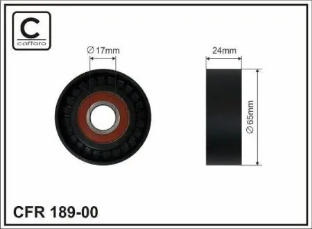 Ролик ременя привідного VAG 1.4FSI-1.6FSI 05.02- CAFFARO 189-00