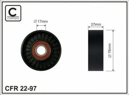 Ролик ремня приводного MB 203/211 Kompressor 1.8 02-> CAFFARO 22-97