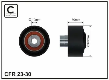 Ролик ремня приводного PSA/Ford 1.4 HDi/TDCi 1.6HDi 01- CAFFARO 23-30