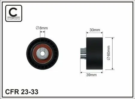 Ролик ремня приводного Peugeot 206/307 1.6 (TU5JP4) 00- CAFFARO 23-33