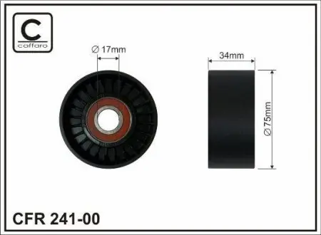 Ролик ремня приводного VW Crafter 30-35 2.5TDi 06- CAFFARO 241-00