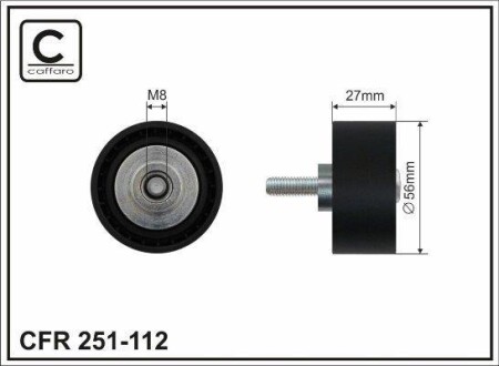 55x8x28 Ролик паска приводного BMW 2.0d-3.0d CAFFARO 251-112