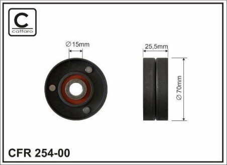 70x17x26 Ролик паска приводного BMW E46,39,38, X5 CAFFARO 254-00