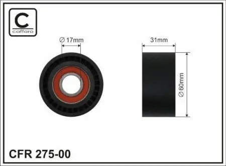 Ролик ременя привідного Nissan/Renault 2.2dCi-2.5dCi 2003- CAFFARO 275-00