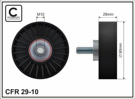 90x10x29,5 plastic Ролик паска приводного Ford 1.8TDCI 99- + AC CAFFARO 29-10