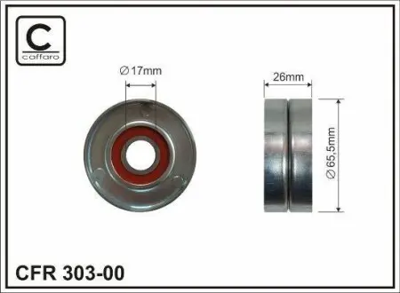 Ролик ремня приводного Mitsubishi, Nissan, Opel, Renault, Volvo 1,9 DCI 01- CAFFARO 303-00