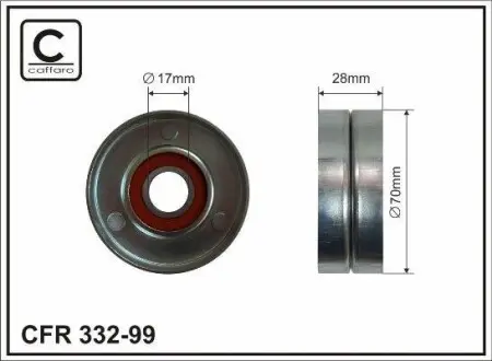 Ролик ременя привідного Hyundai Santa Fe/Sonata/Tucson 06- CAFFARO 332-99