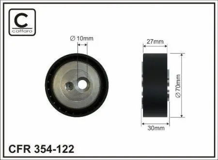 Ролик ременя привідного PSA Berlingo/Jumpy/Scudo/406/605/Expert/Partnet 1.8D/1.9D/TD/2.0Hdi 1996- CAFFARO 354-122