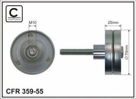 70x10x25 Ролик паска приводного VW Touran 1,4 CAFFARO 359-55