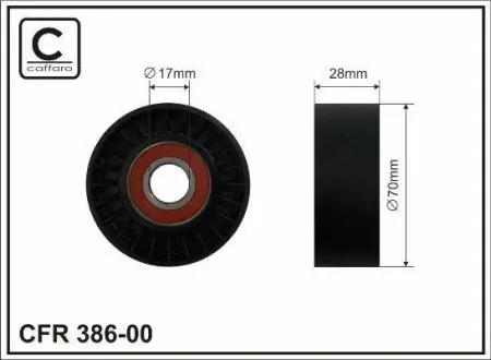 Ролик ременя привідного BMW 1,6/2,0 04-13 CAFFARO 386-00