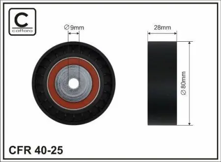 Ролик ременя привідного Bmw 530/540/730/740 (E34/32) CAFFARO 40-25