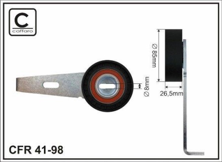 85x8x26 Ролик паска приводного Citroen Jumper/ Fiat Ducato 1,9TD CAFFARO 41-98