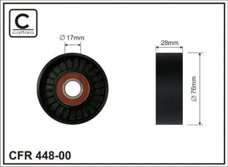Ролик ременя привідного Hyundai I20,IX20 1.4-1.6/ I30,I40,IX35 CAFFARO 448-00
