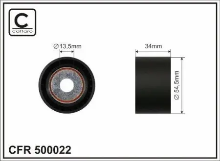 Ролик приводного ремня Mercedes G, GL, M, R, S 280 CDI/320 CDI 07.05- CAFFARO 500022
