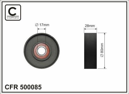 80x17x31 Ролик паска приводного Nissan X-Trail 01- CAFFARO 500085