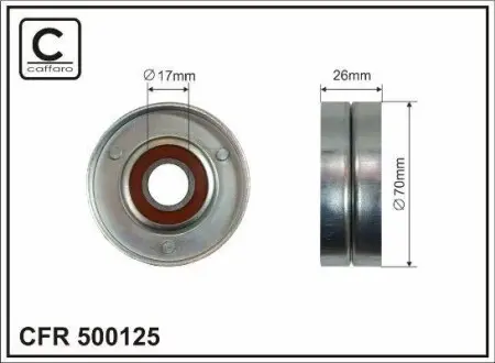 Ролик натяжной планки Opel Astra 1,0/1,2/1,4 (Z 14 XEP) 04- CAFFARO 500125
