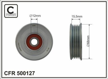 Ролик натяжной ремня поликлинового CAFFARO 500127