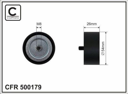 54x8x26 Ролик паска приводного DB Sprinter 2.2Cdi 09- CAFFARO 500179