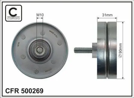 Ролик ременя привідного Ford 1.8TDCI 99- + AC CAFFARO 500269