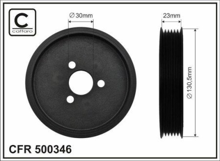 Шків насоса гідропідсилювача руля BMW M52, M54, M57 90-08 CAFFARO 500346