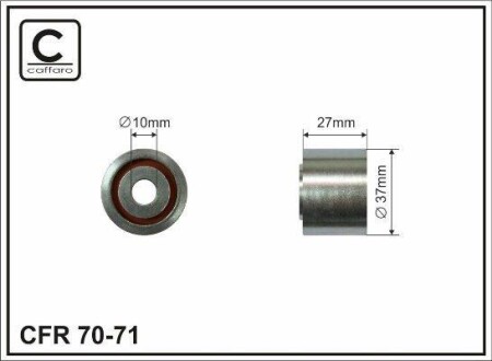 37x10x27 Ролик паска приводного Citroen Berlingo,Jumpy, Fiat Scudo, Peugeot Partner CAFFARO 70-71