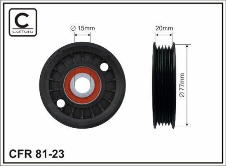 83X15X23 Ролик паска приводного VW Passat 1,9 TDI 96.03-00.11 CAFFARO 81-23