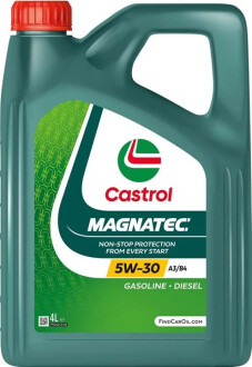 Моторное масло Magnatec Stop Start 5W30 A3/B4 4L CASTROL 15C94E (фото 1)