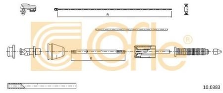 Трос газа Renault Clio/Kangoo/Master/Megan/Scenic 1,3-3,0 91- COFLE 10.0383 (фото 1)