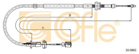 Трос акселератора VAG Golf III/Vento COFLE 10.0861