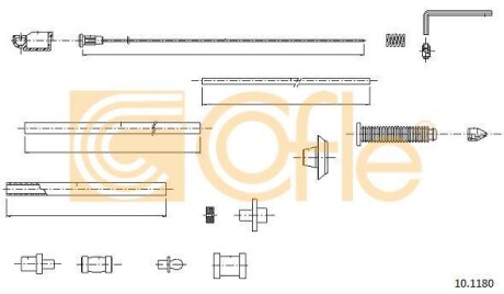 Трос газу Fiat Scudo 96- COFLE 10.1180 (фото 1)