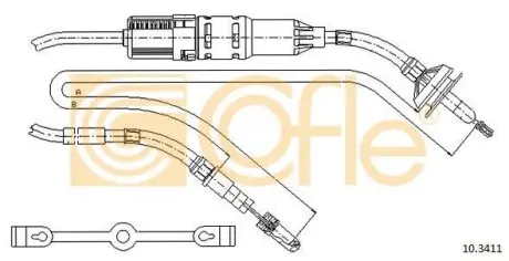 Трос сцепления (автомат) VW Golf / Jetta Diese -91 COFLE 10.3411