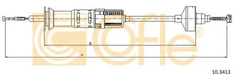 Трос сцепления (Автом.) VW Golf 1,8/2,0 (AAM/ABS/2B) 91- COFLE 10.3413