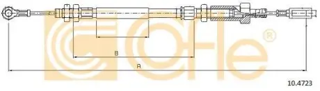 Трос ручного тормоза перед. Ducato/Fiat/Jumper 02- (1078/761mm) COFLE 10.4723