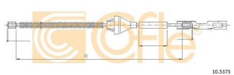 (1 шт) Трос ручного гальма зад.(барабан) Л/П FOCUS II (DA_) 2004/07-2012/09 COFLE 10.5373