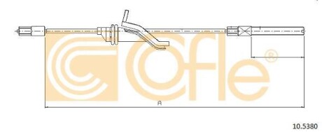 Трос ручного гальма перед. Ford Focus III 2010/07- COFLE 10.5380