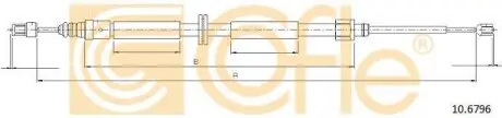 Трос ручного гальма задній Л/П Renault Scenic 2009- COFLE 10.6796
