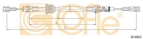 Трос ручного гальма перед. Opel Movano/Renault Master/Nissan Interstar 10/97- 1175/946 COFLE 10.6852