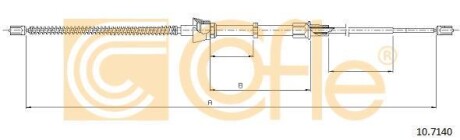 Трос ручних гальм(барабан) Seat Ibiza, VW Polo, 1,2-1,9, 08- COFLE 10.7140