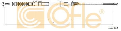 Трос ручного гальма зад. Л/П VW Caddy (III) Van all - Caddy(III) all (коротка база) 04- 1713/549 COFLE 10.7432