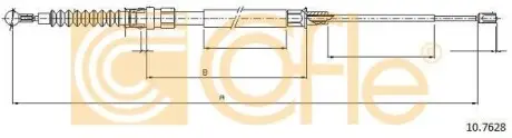 Трос ручного гальма задній Л/П VW TOURAN 03-10 COFLE 10.7628