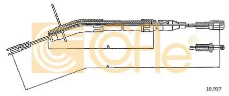 Трос ручного гальма лівий MB W123 76-85 COFLE 10.937